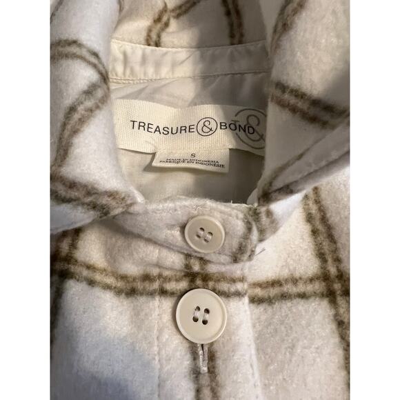 Treasure & Bond NWT Plaid Flannel Jacket Shacket Women's Size Small - Picture 12 of 15